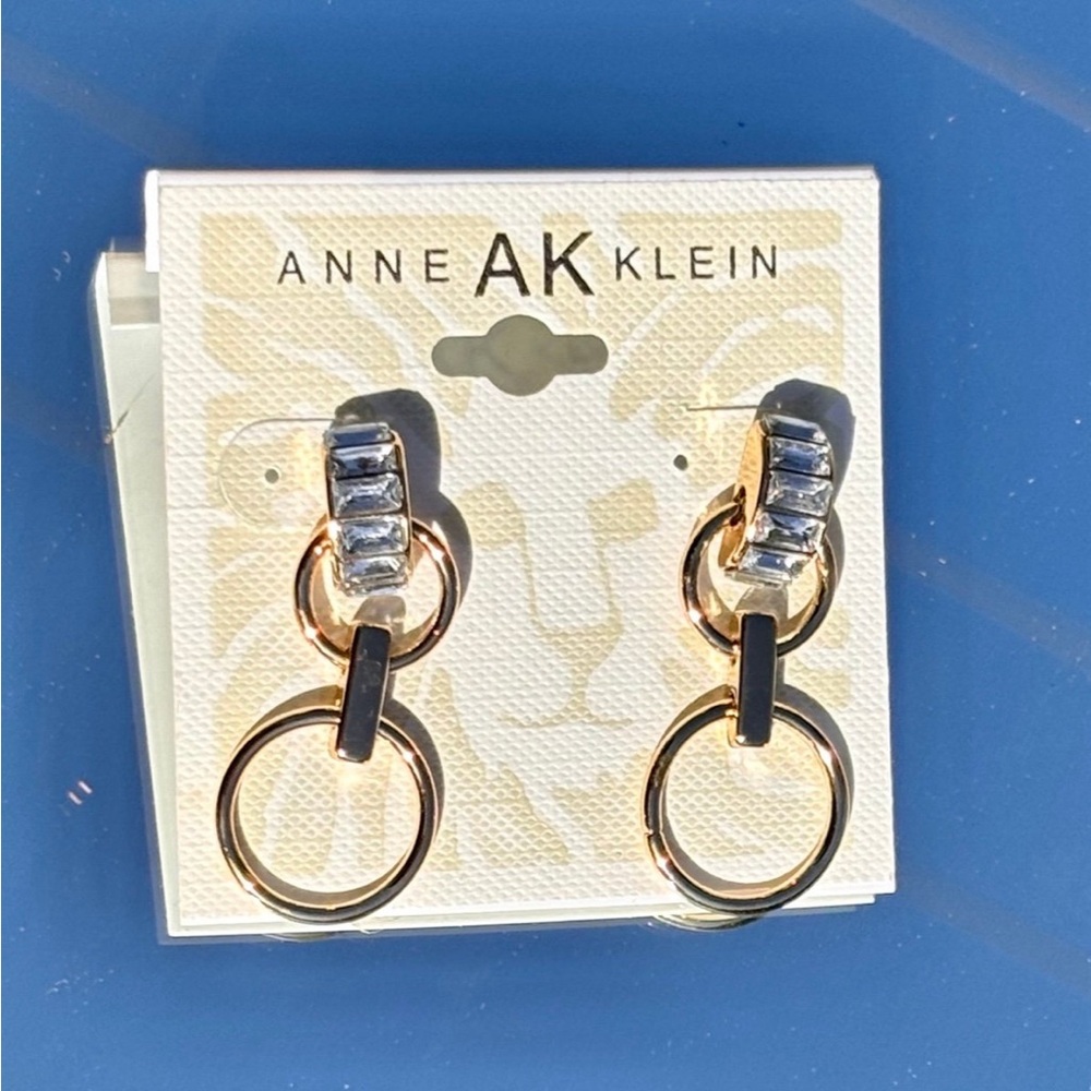 Anne Klein Gold and Silver Hoop Earrings